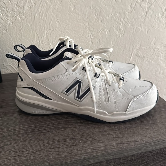 New Balance 608 Men's White and Black Athletic Shoes - Picture 3 of 8
